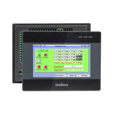 China 4.3 Inch Integrated HMI PLC Combo 32K Steps Rs232 Touch Screen for sale