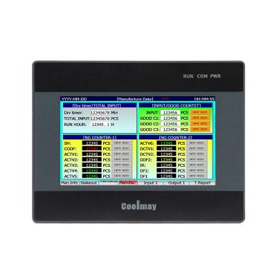China 4.3 Inch Programmable Plc Controller NPN COM RS232 Touch Sceen Hmi for sale