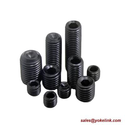 China ASME B18.3, DIN 913 Alloy Steel Socket Set screws with Flat Point, Nylok patch for sale