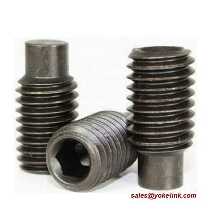 China ASME B18.3, DIN 915 Alloy Steel Socket Set screws with Dog Point, Nylok patch for sale