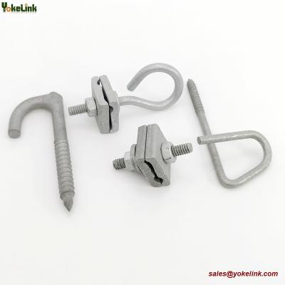 China Galvanized D Cable Lashing Wire Clamp 1/4