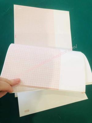 China Diagnostic Recording Thermal Paper 8 Pad Case M2483A philip A4 8.5 In * 11 In Red Grid For TC10 TC20 TC30 TC40 TC50 for sale