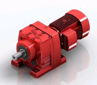China Bevel Helical Geared Motor Speed Reductor With Shaft Red Power Transmission Parts en venta