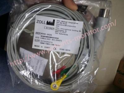 China PN 8000-0026 Zoll  3 Lead ECG Patient Cable 12Ft Medical Device Spare Parts Lot 20517621019 for sale