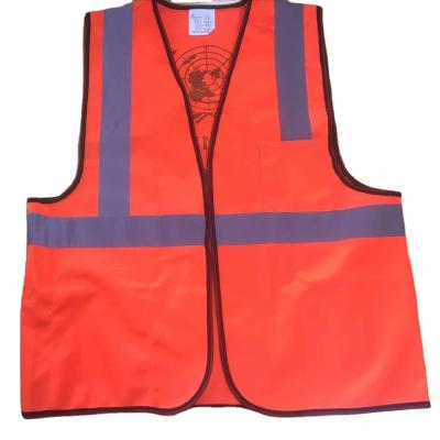 China Men's Tops Logo Fabric Color Knitted Yellow-Orange Breathable Vis Reflective Safety Vest Workwear MOQ Hi Vis Workwear for sale