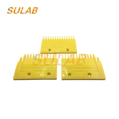 China Mitsubishi Escalator Spare Parts Yellow Plastic Comb Plate YS125B688 YS120B976 for sale