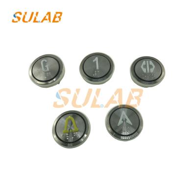China SJEC Elevator Lift Spare Parts Round Push Button J103025002E NY20043356H01 A4N18639 en venta