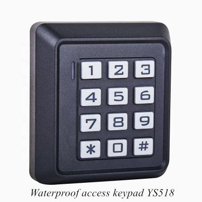 China Auto Door Keypad Waterproof IP68 RFID 125khz Access Control Keypad Coded Door Entry Systems Stand-Alone With 2000 Users for sale