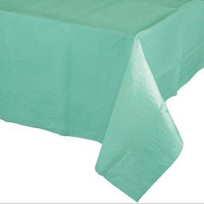 China Toalha de mesa de papel verde feita sob encomenda de 1.37x2.74m para a aprovação do GV FDA do casamento à venda