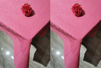 China Wood Pulp New Color Paper Tablecloth ,  Rose Red Paper Tablecloth for sale