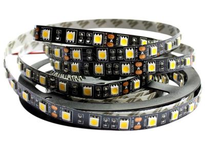 China Outside White SMD 5050 LED Strip For Home 12V 600lm Black Double Layer for sale