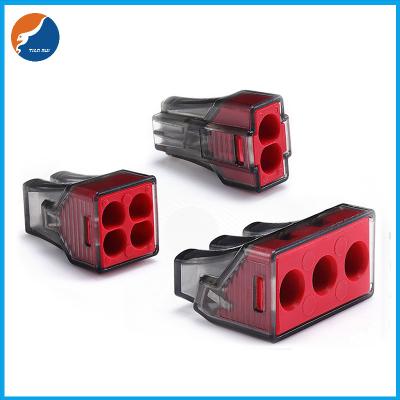 China Fast Connecting PC Housing 400V 18AWG Push Wire Connector For Stranded Conducts for sale