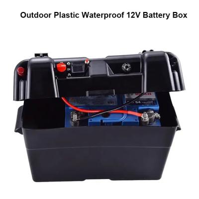 China 12V Outdoor Waterproof Battery Box for Marine Automotive RV Boat Camper and Travel Trailer for sale