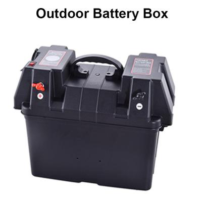China China Factory Trailer Waterproof Outdoor Solar Small Battery Box 12V With USB Charger for sale