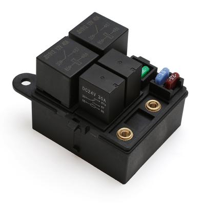 China 4 Slots Relay Block 4 Way ATN Mini Blade Fuse 40A 4PIN Relay Box For Boat Yacht RV for sale