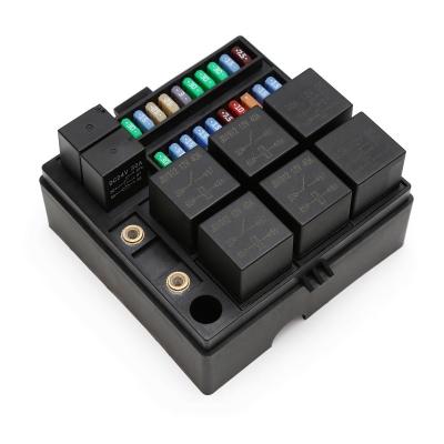 China Central Control Electrical 20 Slots Mini Blade Fuse Box 8 Way Micro Mini Relay Fuse Holder For Automotive Marine for sale