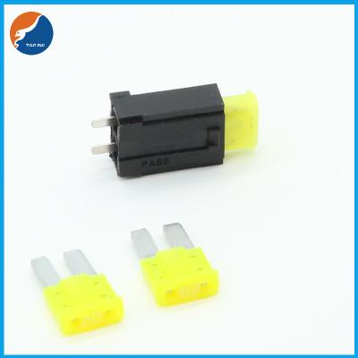 중국 2핀 PA66 하우징 30A 80V PCB 보드 마이크로 2 블레이드 퓨즈용 퓨즈 홀더 판매용