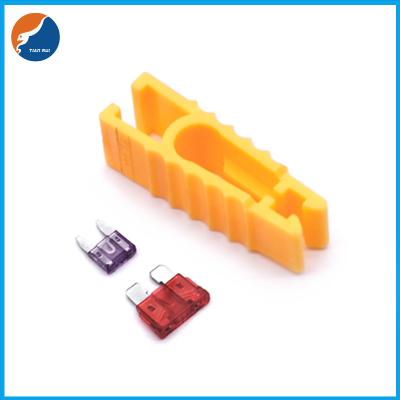 China Car Automobile Fuse Clips Tools Fuse Puller Yellow Tool Medium ATY ATC Sandard Blade Fuse Extractor for sale