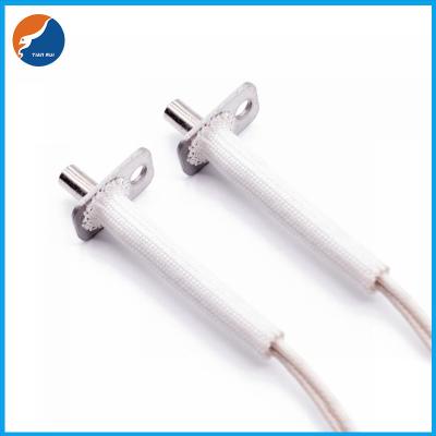 China SS304 Flanged Probe Temperature Sensor For Oven Silicone Sleeve Analog Interface for sale