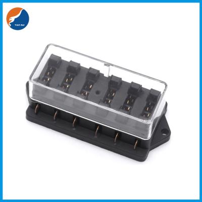 China 30A 32V Fuse Blocks 115.5x53x42mm 6 Way Blade Fuse Box For Automotive for sale