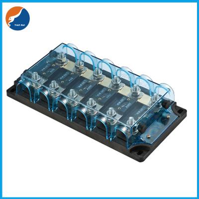 China BANL-B6 In-Line 6 Way Position Circuit Fuse Holder Clear Plastic Case Power Distribution Car Automotive ANL Fuse Blocks for sale