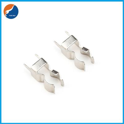 China Bright Tin Plated 0.4mm PCB Fuse Clips 5x20mm Automotive Fuse Clips for sale