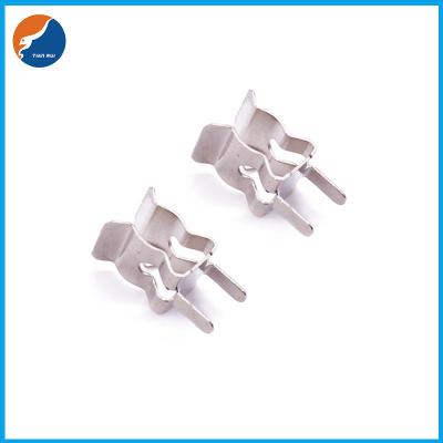 China Phosphor Bronze 0.4mm PCB Fuse Clips 10A For 5mm Diameter Fuse for sale