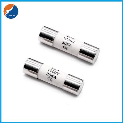 China Cylindrical Ceramic 10x38mm Solar DC Fuse 1000V DC Fuse For Power System for sale