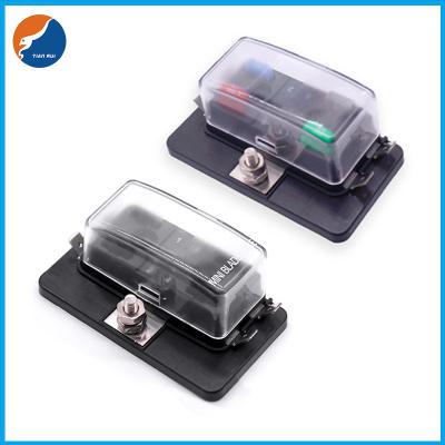 China 4 Pole Regular Standard Auto Automotive Car Blade Fuse Block With Quick Connect Terminals for sale