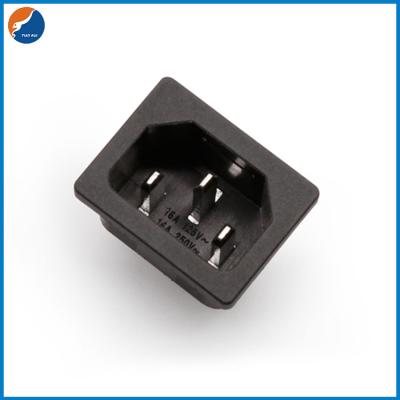 中国 R14-A-1DB1 10A 15A 125V 250V Inlet C14 Male AC Power Socket for Plug Snap in Connector 販売のため