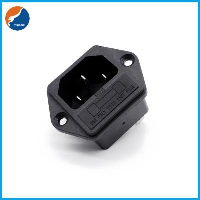 China R14-C-1HB1 3PIN IEC C14 Inlet Male Connector Power Plug Socket With 5x20mm Fuse Holder à venda