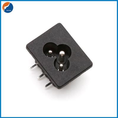 China 3 Pin C6 Inlet Plum Plug Power Socket 2.5A 6A 8A 250V AC for sale