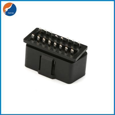 China Customized 12V 24V 16 Pin Male OBD II OBD 2 Female OBD2 Connector With Lock For Car Diagnostic Instrument for sale