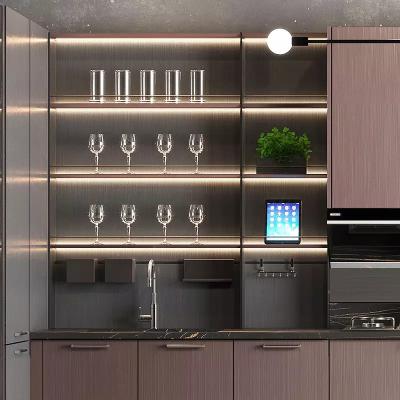 China Acessórios modulares de aço inoxidável luxuosos modernos americanos dos armários de cozinha à venda
