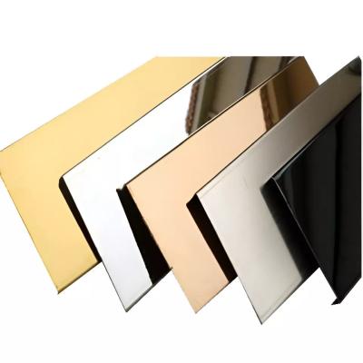 China Metallic Color Decorative 8K Mirror Stainless Steel Sheet 1.0mm Thick à venda