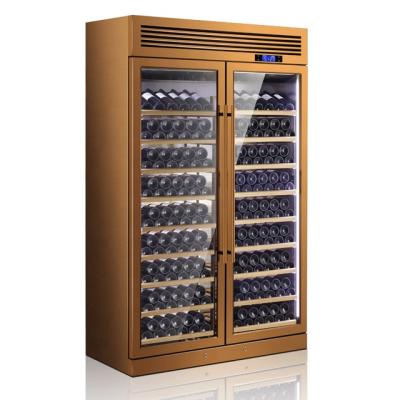 China Full 304 200 Bottles Stainless Steel Wine Fridge Commercial Cooler Cabinet for sale