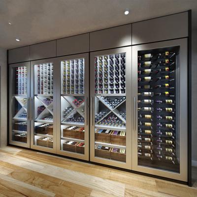 China Gabinete de almacenamiento moderno inoxidable de capa del vino de la prenda impermeable del gabinete de la barra de acero en venta