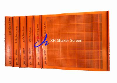 China Linear Red Orange Yellow Polyurethane Screen Panels Not Easy To Block Holes for sale