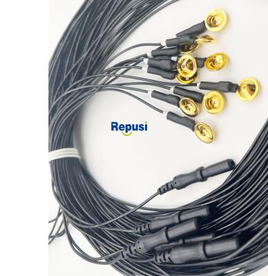 中国 Reusable EEG Cup Electrodes with Gold Plating and 3m Cable 販売のため