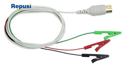 China Resusable Shielded 3-Clip Lead Wire With Touchproof Connector 120m Length for sale