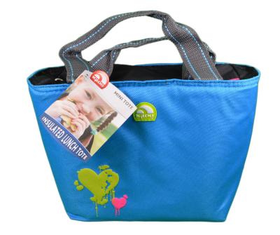 China insulated cooler handbags Igloo Mini Tote Insulated Lunch Cooler Bag Blue With Green Heart food cooler bag for sale