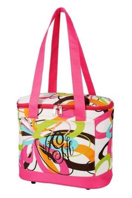 China SALE Multi Colored Swirls Cooler Tote Bag FREE MONOGRAM-tote picnic lunch bag insulated lunch bag for sale
