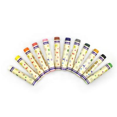 China School Student Drawing Painting Soft Oil Pastel Cheap Oil Pastel Set Cheap Circular 12 Colors Painting Oil Pastel Art Set for sale