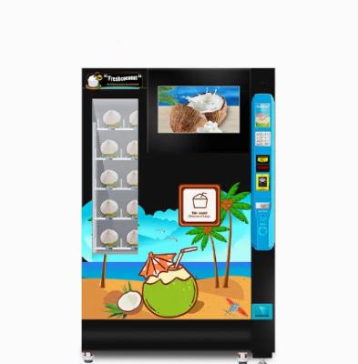 China Pantalla táctil elegante multifuncional del coco de la máquina expendedora automática fresca de la comida en venta