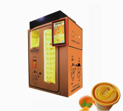 China Shopping Mall Automatic Orange Juice Squeezer Outdoor Drink Vending Machine for sale