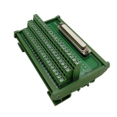 China DB62 D Sub 62 Pin Female Socket D Sub Terminal Block Breakout Board Adapter Connector DIN Rail for sale