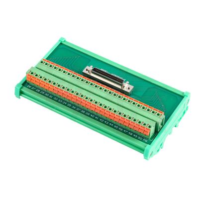 China SCSI 50 Pin Quick Connectors Spring Clamp Terminal Blocks Breakout Board Adapter for sale