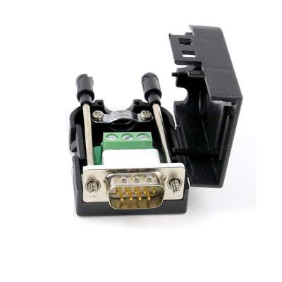 China DB9 D Sub 9 Pin RS232 Serial Port Connectors to 3-pin Terminal Blocks Adapter for sale
