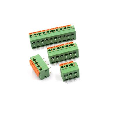 China 5.08mm Pitch PCB Screwless Spring Terminal Block Horizontal Wiring Entry for sale