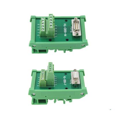 China DB9 D Sub 9 Pin Single End Male Female Connectors Terminal Block  Breakout Board for sale